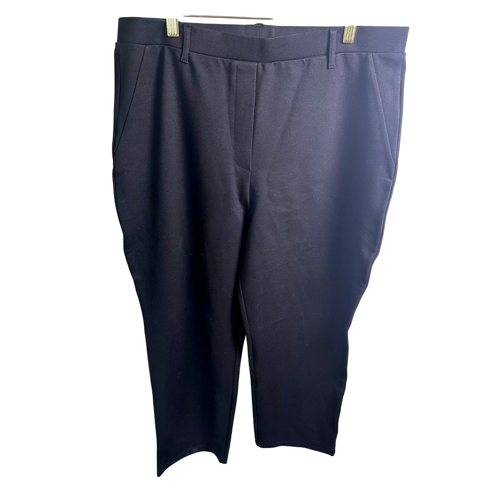Quince Size XL Ultra-Stretch Ponte Straight Leg‎ Pull On Pants Black NWT
